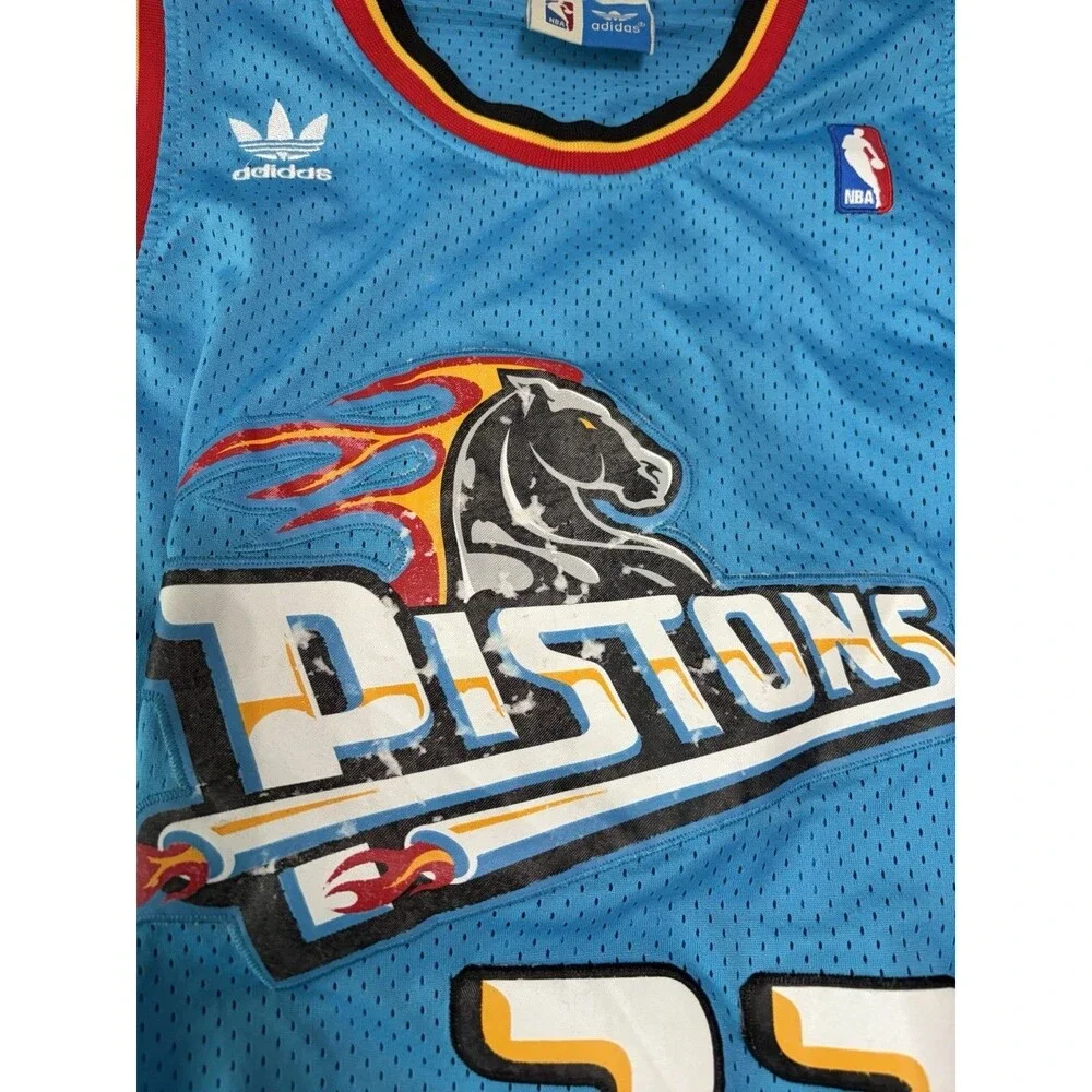 Grant Hill Detroit Pistons Adidas Hardwood Classics Basketball Jersey Mens M